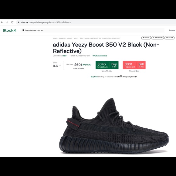 Yeezy boost350 V2 black non reflective - Picture 8 of 8